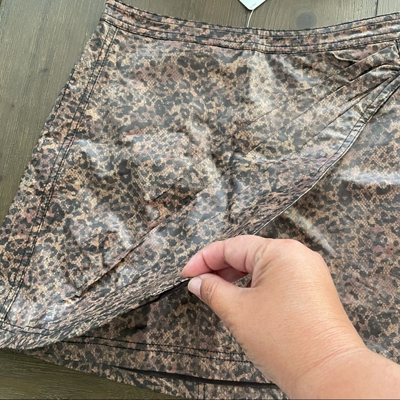 Free People Animal Print Faux Wrap Skirt NWT - Picture 7 of 12